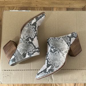 Dolce Vita Snakeskin Print Mules